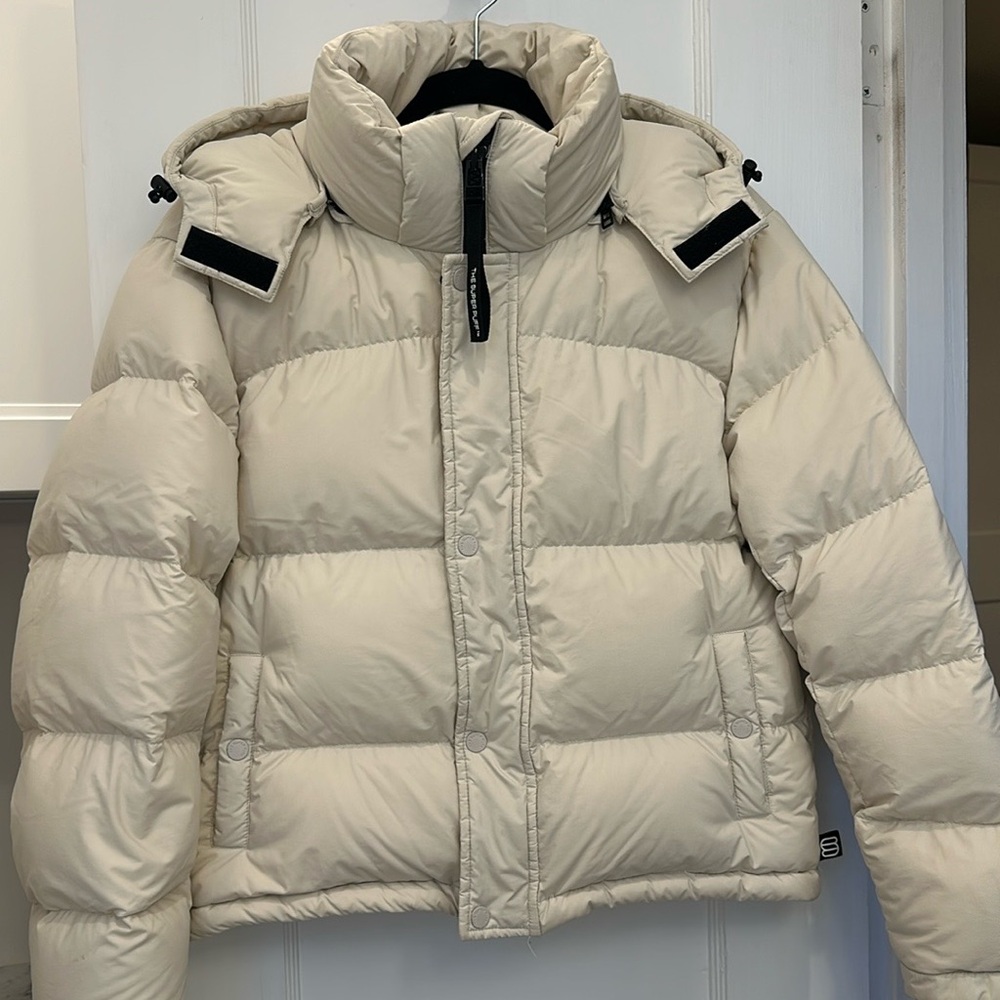 Aritzia Cream Puffer Jacket